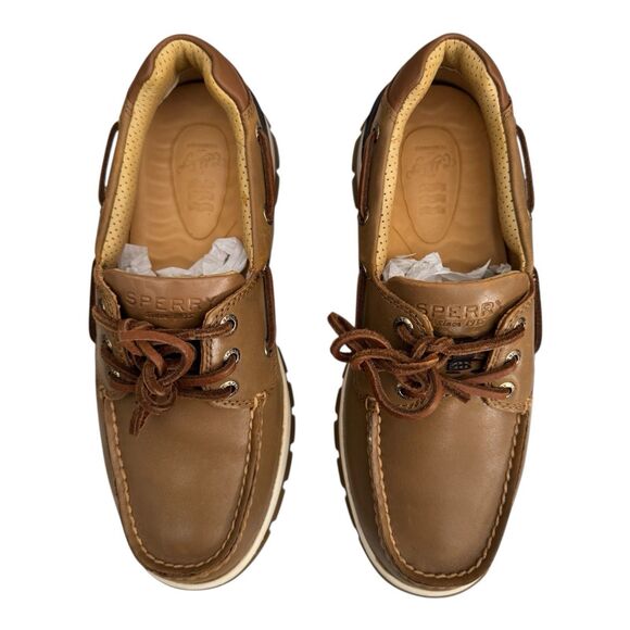 Sperry Gold Cup Billfish Plushwave Tan Boat Shoe Men\'s 8 WIDE $175 main image 6